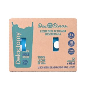 946ml Dos Pinos Delactomy and Skim Milk 12 Units