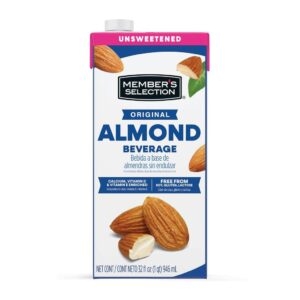 946ml Memberx27s Selection Unsweetened Original Flavor Almond Beverage 6 Units
