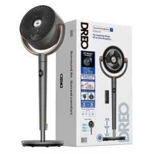 Dreo Silent Oscillating Pedestal Fan with 9 Speeds and 3 Modes DWPF09