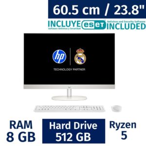 HP 605 cm 238 Inches Desktop Computer AMD Ryzen 5 8 Gigabytes 512 Gigabytes 24cr0250la ESET Antivirus