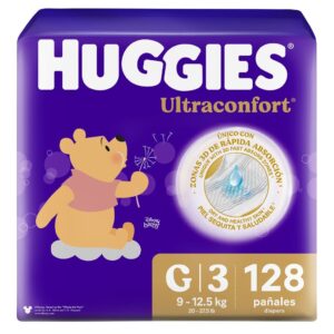 Huggies Ultra Comfort Baby Diapers Size L 128 Units