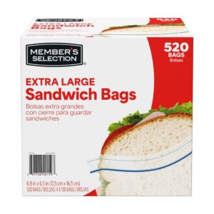 Memberx27s Selection Sandwich Bags 520 Bags 175 cm x 165 cm 69 x 65
