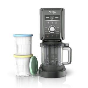 Ninja Creami Deluxe Ice Cream Maker with 5 Functions and 3 Containers with Lids CN501CO
