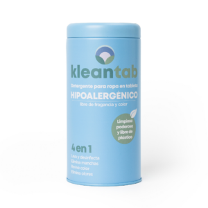 Reusable Metal Container for Hypoallergenic Detergent Tablets (Kleantab)