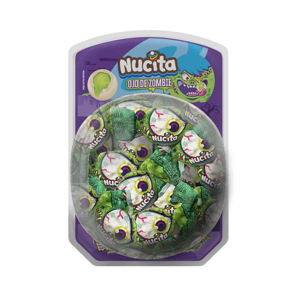 118g Nucita Bombonera Zombie Eye White Chocolate Flavor 35 Units 118g Nucita Bombonera Zombie Eye White Chocolate Flavor 35 Units