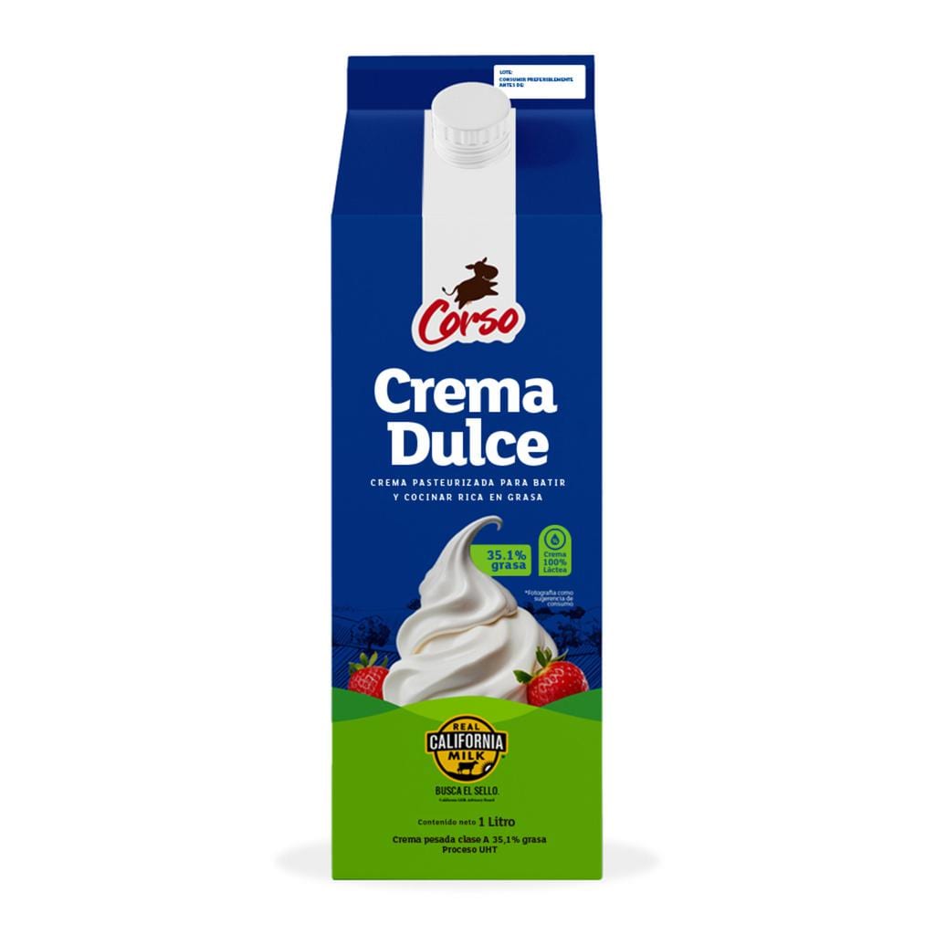 1L Corso Sweet Whipping Cream 1L Corso Sweet Whipping Cream