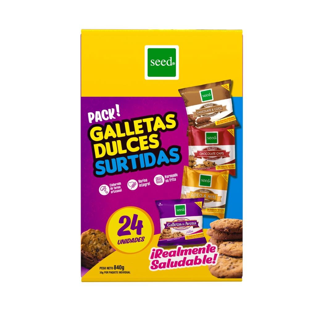 35g Seed Assorted Sweet Cookies 24 Units 35g Seed Assorted Sweet Cookies 24 Units